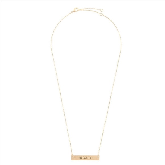 “Blessed” Inscribed Pendant Necklace - Picture 3 of 3